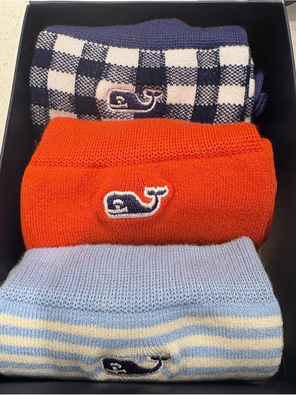 Vineyard Vines Knit Gingham 3-Pair socks